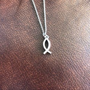 James Avery fish necklace silver